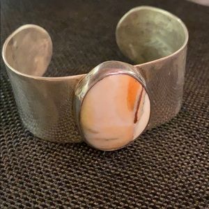Brand New Handmade Sterling Jasper Cuff Bracelet